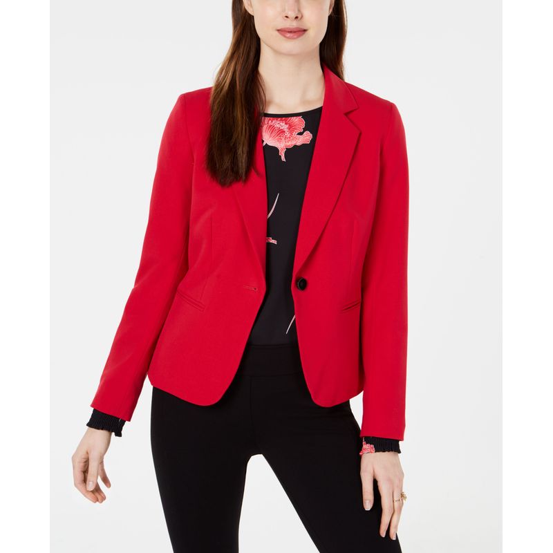 One-Button Jacket Crimson 4